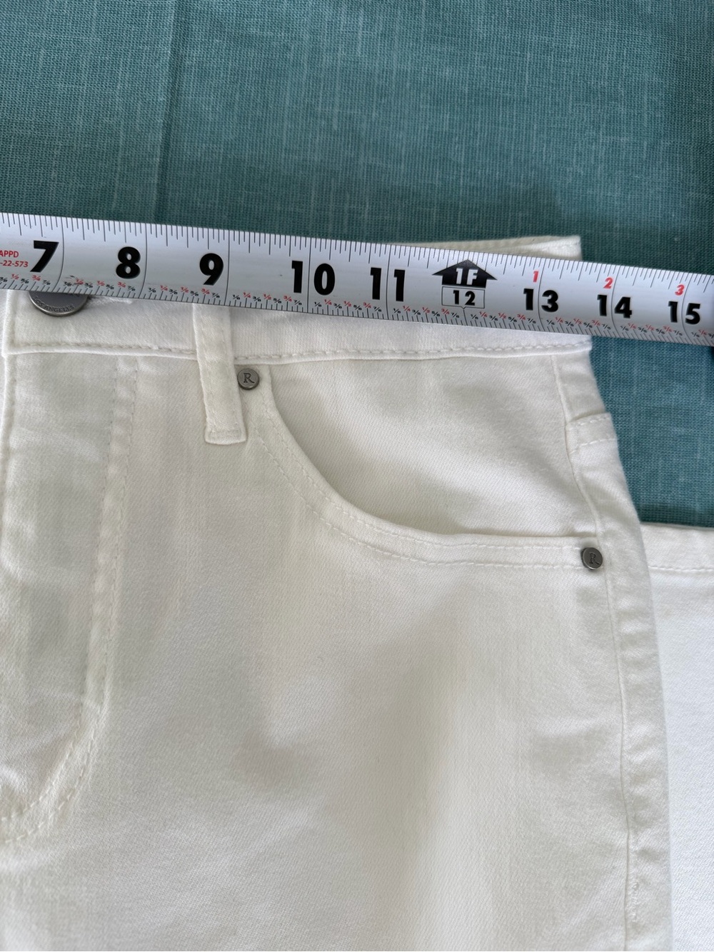 Risen High Waisted Flare Jeans White size 7 - Picture 3 of 10